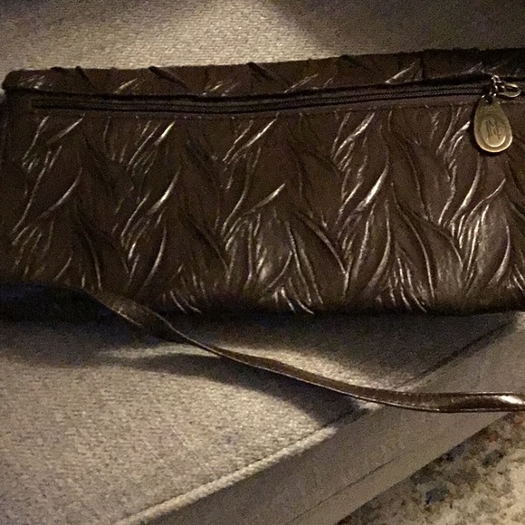 Jessica McClintock Brown Textured Clutch Purse Small Handbag $45 - Picture 8 of 8